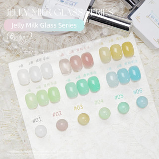 Baoshiman Jelly Gel sữa thủy tinh bán trong suốt UV/LED, keo nghệ thuật cho tiệm làm móng