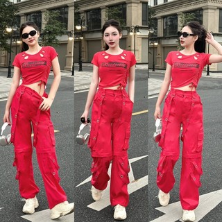 Bộ Quần áo kaki nữ,quần kaki túi hộp ống xuông fom rộng siêu hach dáng đồ tập gym yoga aerobic,nhảy zumba,thể thaodân vũ