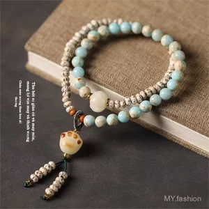 Mèo Móng Vuốt Ngôi Sao Mặt Trăng Bồ Đề Tấm Xoắn Shoushan Vòng Tay Đá, Bé Gái Tinh Tế Mới Phong Cách Trung Hoa Đính Hạt Vòng Tay
