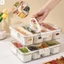 Hộp Đựng Thực Phẩm Hình Trái Tim 8 Ngăn Di Động Có Thể Tháo Rời Lưới Riêng Biệt Hộp Đựng Kín Hộp Cơm Trưa Có Chia Bảo Quản