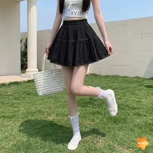 Váy Mini chữ A lưng cao dành cho nữ Xuân Hè Váy ngắn phong cách múa ba lê Vải mềm để mặc hàng ngày mới