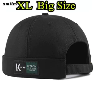 Mũ beanie cổ điển SMILE, Mũ lưỡi trai cỡ lớn XL 62 thường ngày, không có tấm che Hip Hop Mũ không vành Docker có thể điều chỉnh dành cho nam nữ