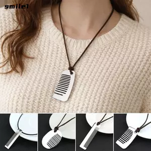 Lược móc khóa SMILE, Móc khóa lược kim loại bạc, Móc chìa khóa vuông Hip Hop sáng tạo