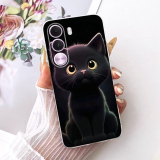Ốp Lưng Dễ Thương Cho Realme C100i C100x 4G RMX5377 RMX5366 Phim Hoạt Hình Chó Mèo Nơ Silicon Mềm Chống Sốc Vỏ Cho RealmeC100i Vỏ