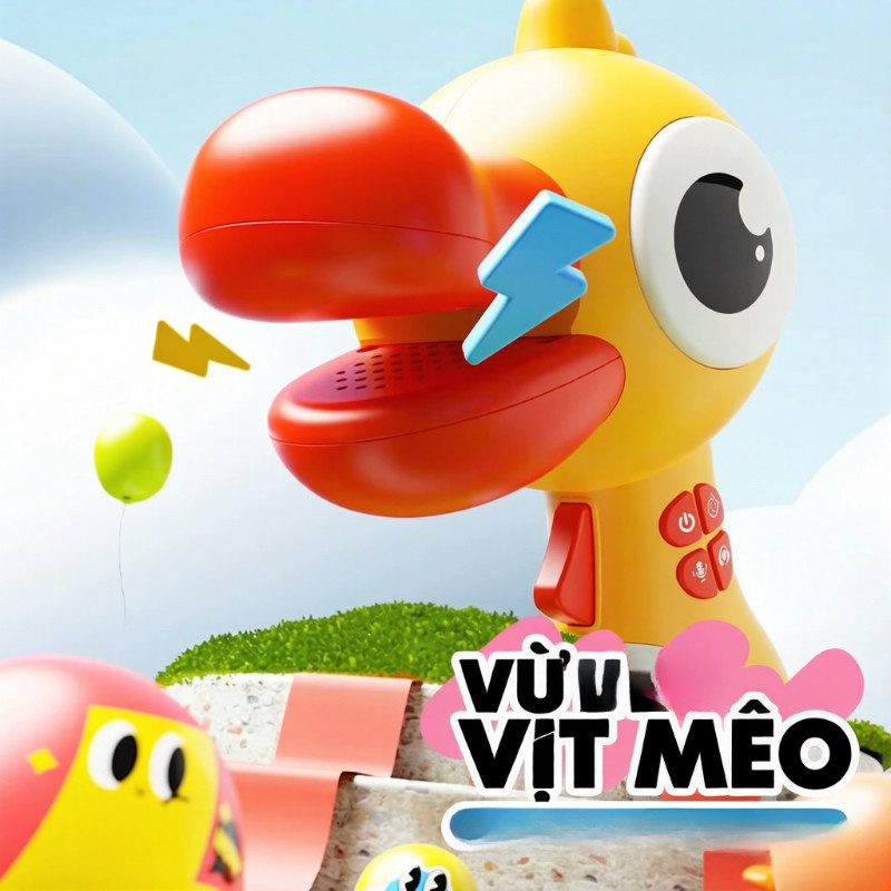 Đồ Chơi Loa Kèn Vịt Duck Horn đa Năng Cho Bé,Hình Dáng Dễ Thương,Có Thể Ghi âm Và Thay đổi Giọng,Đồ Chơi Trẻ Em