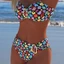 Bộ đồ Bikini Bộ đồ bơi nữ hai mảnh Đồ bơi co giãn cao cổ dây gợi cảm