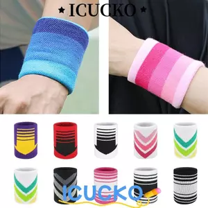 ICUCKO Dây Đeo Tay Thể Thao, Dây Đeo Tay Hấp Thụ Mồ Hôi Nhiều Màu, Dây Bảo Vệ Mềm Mại Thoáng Khí Thể Thao Cổ Tay Bóng Rổ