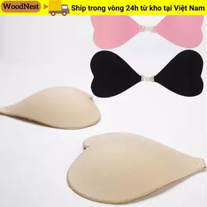 Miếng dán ngực vô hình WOODNEST, với ngực nhỏ tập hợp áo ngực mỏng, Đồ lót vô hình hình trái tim thoải mái cho nữ hàng ngày, Váy cưới
