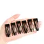 SMILE 2 Kẹp Tóc BB, Đen Mờ Mạnh Giữ Tóc Barrettes, Kim Loại Chống Trơn Trượt Ba Răng Bobby Chân Nữ Bé Gái