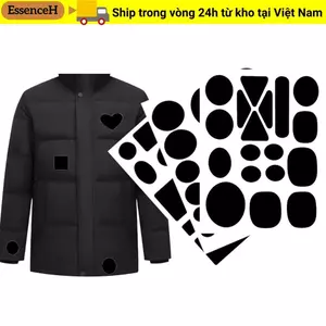 ESSENCEH Miếng Dán Màu Đen Tự Dính, DIY Craft Miếng Dán Chống Thấm Nước Có Thể Giặt Miếng Dán Vải May, Lỗ Sửa Chữa Quần Áo Trang Phục Táo Sửa Chữa Áo Khoác Truyền Nhiệt