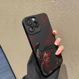 Retro Flying Dragon Điện Thoại Di Động Ốp Lưng Mềm Silicon Tương Thích iPhone XSMax 15Pro Premium 14Plus 13Pro Hợp Thời Trang 16Pro 12ProMax Sáng Tạo 11Promax 8Plus 17PRO Vỏ Bảo Vệ Chống Sốc