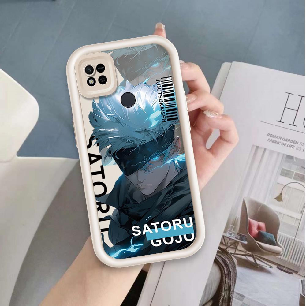 Ốp Lưng Cho Redmi 9C 10C 10A Hoạt Hình Silicon Điện Thoại Thông Minh Mềm TPU Jujutsu Kaisen Anime Mắt Thiên Thần Mặt Sau Chống Sốc