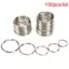Nhíp 100 Cái / lốc Móc Chìa Khóa DIY Kim Loại Chìa Khóa Chia Nhẫn Vòng Kim Loại Móc Khóa VN
