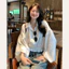 Áo Sơ Mi Dáng Croptop Tay Bồng Chun Dưới Thời Trang Nữ Bigsize