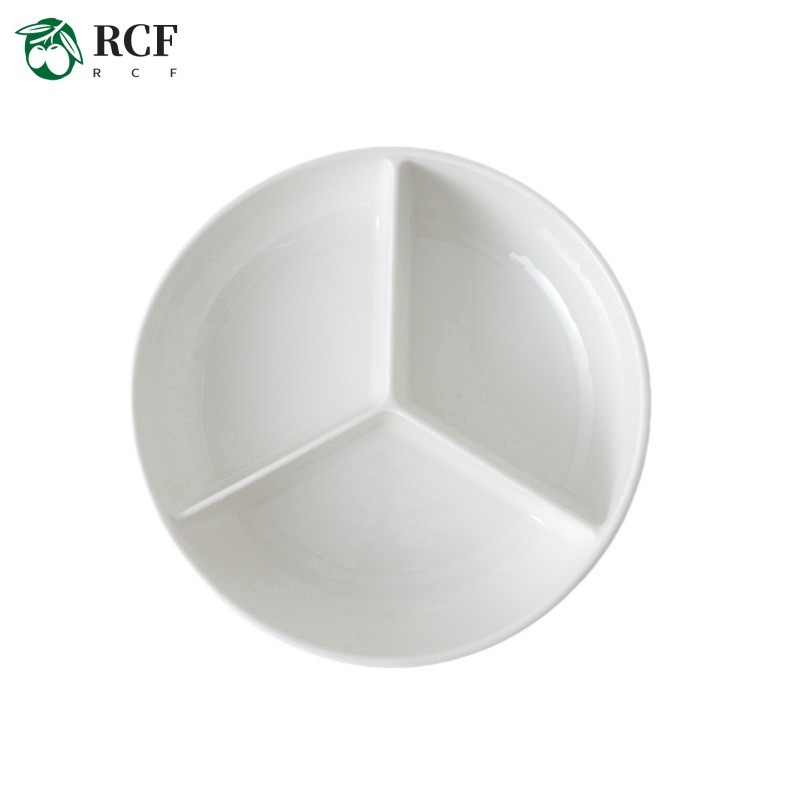 Đĩa ăn 3 ngăn - Đĩa thức ăn gia đình cho bé dùng cho bếp cảm ứng