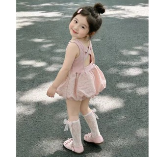 Bé Gái Mùa Hè Ngọt Ngào Áo Vest Hoa Bud Đầm Bé Gái Dễ Thương Phong Cách Phương Tây Đầm Công Chúa
