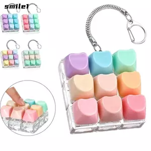 SMILE Fidget Móc Khóa, Hình Trái Tim DIY Bàn Phím Ngón Tay Nắp Bàn Phím, Vượt Thời Gian Phím Nút Keycap Pinch Đồ Chơi Giảm Căng Thẳng