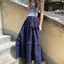 Váy hoa cổ điển Phong cách mới lưng cao ôm hơn Nhìn bánh dài vừa phải Phong cách kỳ nghỉ giải trí
