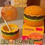 Sáng Tạo Burger Đa Năng Quạt Cầm Tay Di Động Văn Phòng Sinh Viên Sạc USB Im Lặng Quạt Nhỏ Quà Tặng Sinh Nhật