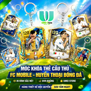 Móc Khóa FC Mobile Móc Khóa Bóng Đá Thẻ Cầu Thủ Messi, Ronaldo, Beckham, Torres, Mbappé... Sưu Tầm
