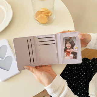Cổ Điển Thanh Lịch Tối Giản Ngọt Ngào Nữ Ví Da PU Nhiều Thẻ Tiền Mặt Đồng Xu Tổ Chức Ví