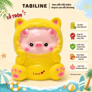 Heo đất ống tiết kiệm tiền heo cừu love size to đựng tiền nghìn tờ tiền LD29 - TABILINE