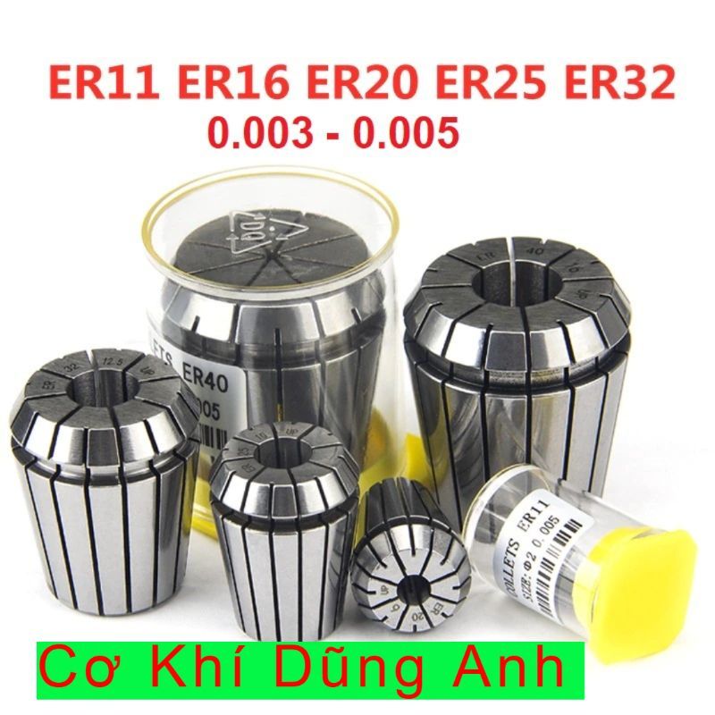 Collet er25 , đầu kẹp dao phay, mũ khoan , doa , mũi khắc , đầu kẹp