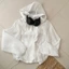 Áo khoác chống nắng NICOLOO, Áo khoác có mũ trùm đầu chấm bi dài tay bong bóng, Áo khoác khô nhanh thoáng khí dáng rộng vừa vặn