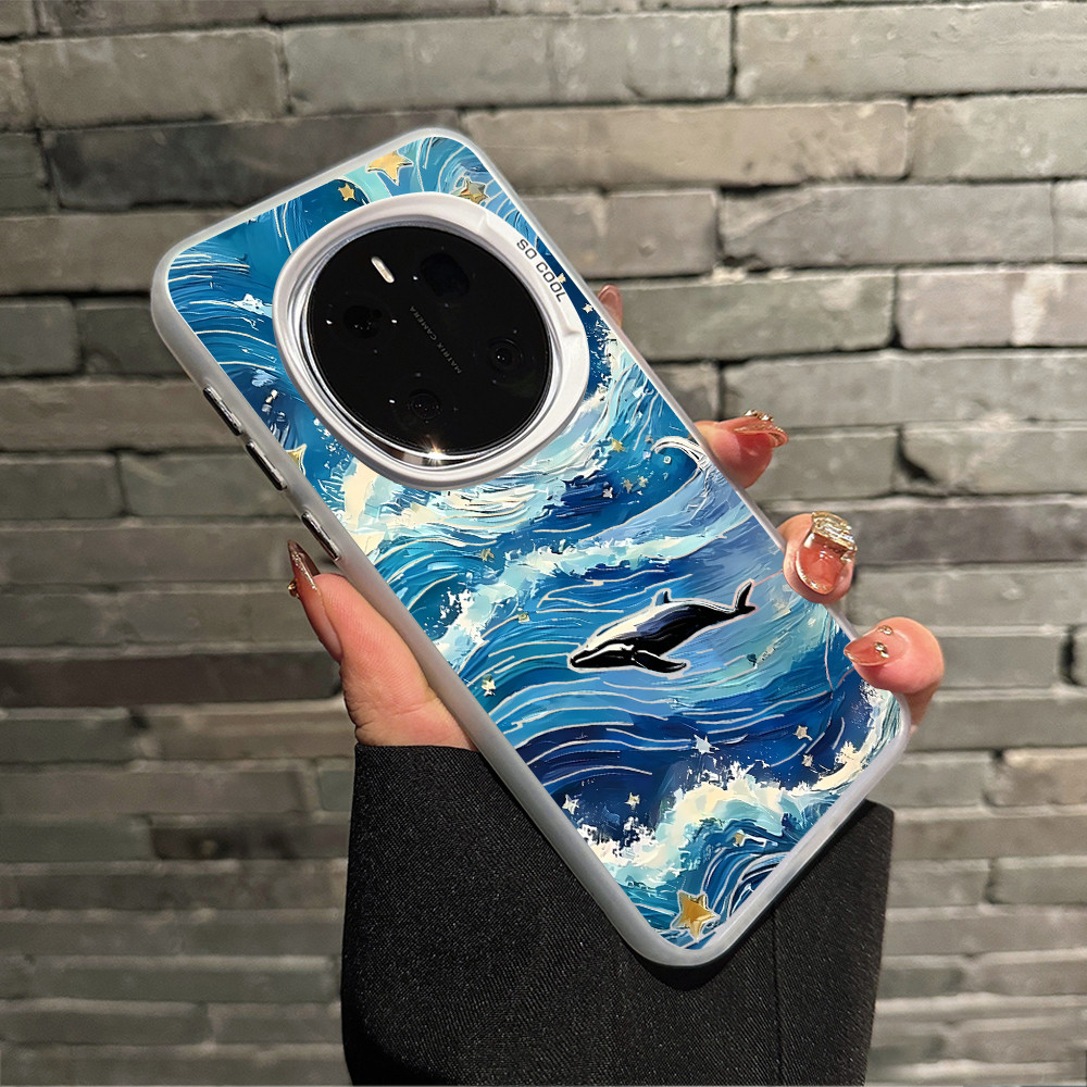Ốp điện thoại cứng “Tranh sơn dầu cá voi đại dương ” cho Honor Magic 8 Pro / 7 Pro / 6 Pro GT Pro Win RT / Honor 400 / 300 X9D X9C Vỏ Honor chống sốc