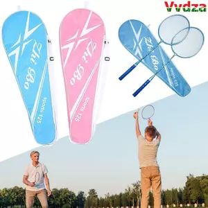 Vợt Cầu Lông VVDZA, Túi Đựng Ngoài Trời Trong Nhà Màu Xanh Hồng, Thiết Bị Thể Thao Bộ Vợt Đôi Chuyên Nghiệp Hợp Kim