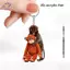 HFTOY Punch Monkey Doll Móc khóa 10cm Anime đáng yêu Quà tặng Đồ chơi sang trọng cho bé gái Túi bé trai quyến rũ ~