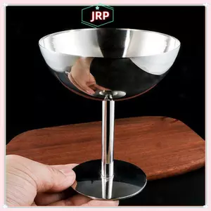 JRP 2023 Mới Cốc Thép Không Gỉ Cốc Kem Món Tráng Miệng Salad Bát Trái Cây Đĩa Sna Món Ăn KTV Thanh Tiếp Liệu JRP
