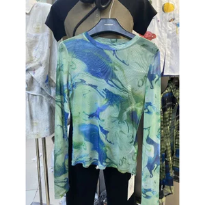 Kem chống nắng Milyfashion Tie-Dye In Top dáng rộng mỏng hơn Nhìn gạc xuyên thấu dài tay