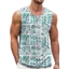 Retro 3D Hình Học Tank Top Nam, Áo Vest Mùa Hè Không Tay Cổ Tròn Thoáng Khí Mềm Mại, Thể Thao Thường Ngày