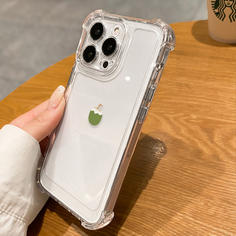 Ốp lưng điện thoại họa tiết giỏ cà chua cho iPhone 17/16 Pro Max và 15/14/13/12/11 Ốp lưng điện thoại họa tiết nước dừa