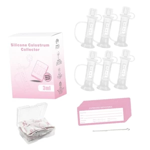 Bộ 6 Hộp Đựng Sữa Mẹ Silicon 3Ml Mỗi Hộp Để An Toàn Cho Trẻ Sơ Sinh Ăn Và Bảo Quản Sữa Tắm Vệ Sinh