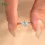 Nhẫn kim cương cắt tròn sáu móng Springevenstar, Nhẫn hứa hẹn tối giản dành cho nữ Trang phục hàng ngày Springevenstar