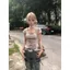Áo thun ngắn tay cổ chữ u in chữ cổ điển Mỹ dành cho nữ mùa hè Slim-Fit Slim-Fit Slimmer Look Hot Girl Vai trước