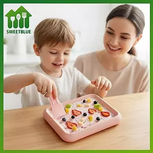 SWEET Kids Rolled Ice Cream Maker DIY Pan 1 Bộ Tấm Chiên Ngọt Lạnh Tự Chế Để Làm Món Tráng Miệng Sáng Tạo Tại Nhà n