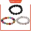 KIN Punk Cá Tính Đầu Lâu Hạt Xương Vòng Tay Gothic Quyến Rũ Cho Đầu Xương Đá Vòng Tay Đàn Hồi Tây Tạng Cầu Nguyện Cho