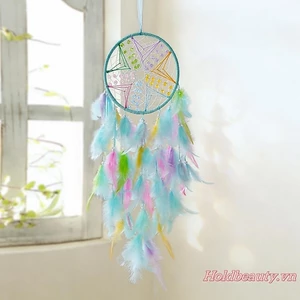 Feather Dream Catcher Thiết kế mặt trời Thủ công Trang trí nghệ thuật treo tường Phòng ngủ tại nhà Trang trí đám cưới