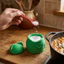 Lọ đựng gia vị nắp ếch FUHUIOT, Hộp đựng gia vị bằng nhựa in 3D, Trang trí sáng tạo có nắp và thìa Hộp đựng muối ếch cho nhà bếp