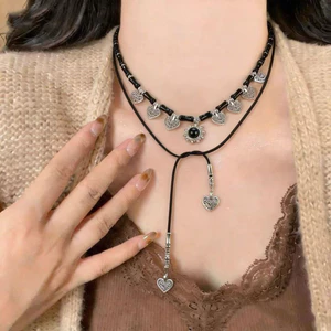 Bohemian Hướng Dương Vòng Cổ Tình Yêu Nữ Niche Độc Đáo Đau Khổ Dây Chuyền Áo Len Xu Hướng Thời Trang Phù Hợp Với Xương Đòn Dây Xích