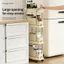 Giỏ đựng đồ lăn khoảng cách hẹp mới Dụng cụ sắp xếp nhà bếp mỏng nhiều tầng
