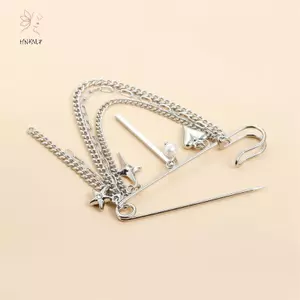 HNKMP Trang Sức Retro Ngôi Sao Kim Cương Tình Yêu Ngọc Trai Dây Xích sel Trâm Cài Nữ Thanh Lịch Trang Trí Quần Áo Phụ Kiện Túi Mặt Dây Chuyền Phù Hợp Với Chân Quà Tặng.