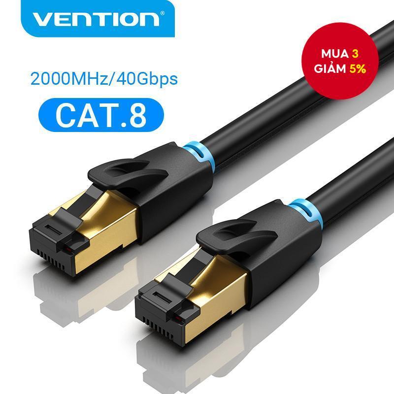 Cáp Vention Ethernet Lan CAT8 40Gps 2000Mhz Cáp RJ45 chơi game tốc độ cao chuyên nghiệp