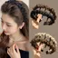 AqToCna Kim Cương Giả Xếp Ly Vải Tóc 1 Cái Cho Nữ Răng Chống Trơn Trượt Phụ Kiện Thời Trang Cho Ngày Lễ AqToCna