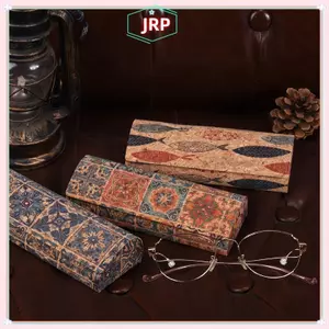 Hộp đựng kính nút chai tự nhiên JRP Vỏ cứng Vỏ sò Kính mắt Hộp đựng đẹp mắt dành cho nam và nữ Kính cận thị JRP