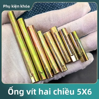 Phụ kiện khóa vân tay, ốc vít hai đầu, Ống vít ren trong đầy đủ, Ống vít lắp đặt hai chiều phẳng m5Xm6