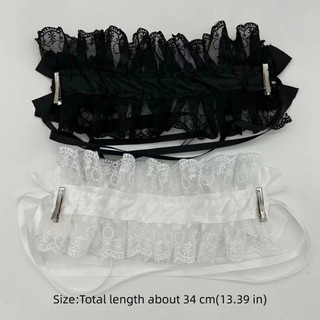 Mũ đội đầu Cosplay WKPFR893, Gothic Ribbon Bowknot Lolita Wing Angel Headband, Phụ kiện tóc quấn đầu ren ngọt ngào